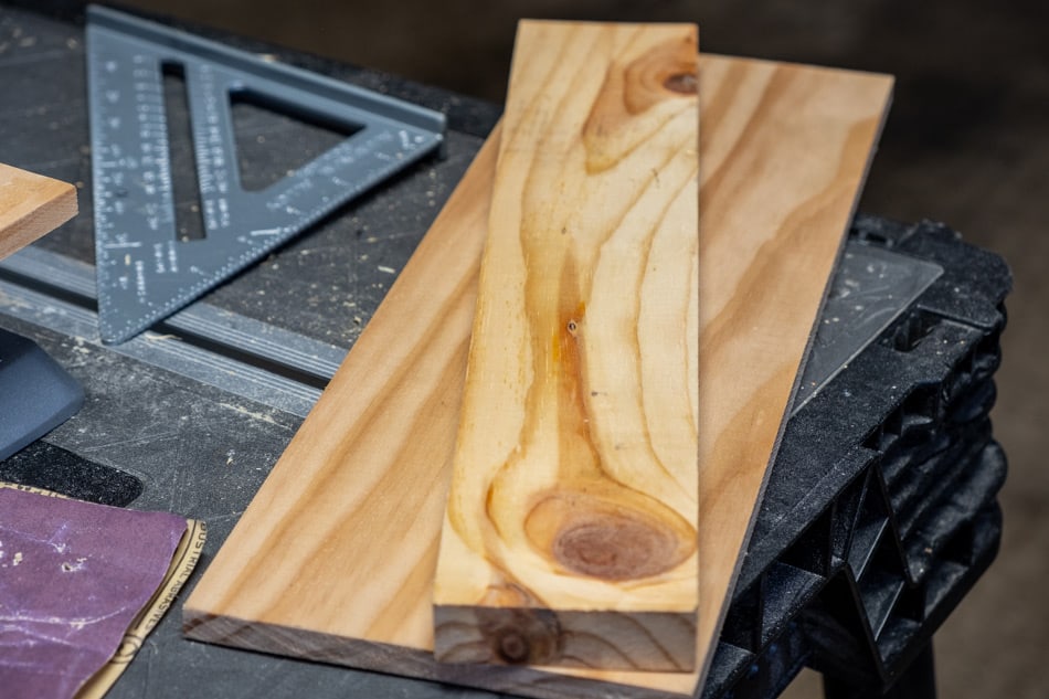 Wood pieces used for storage rack