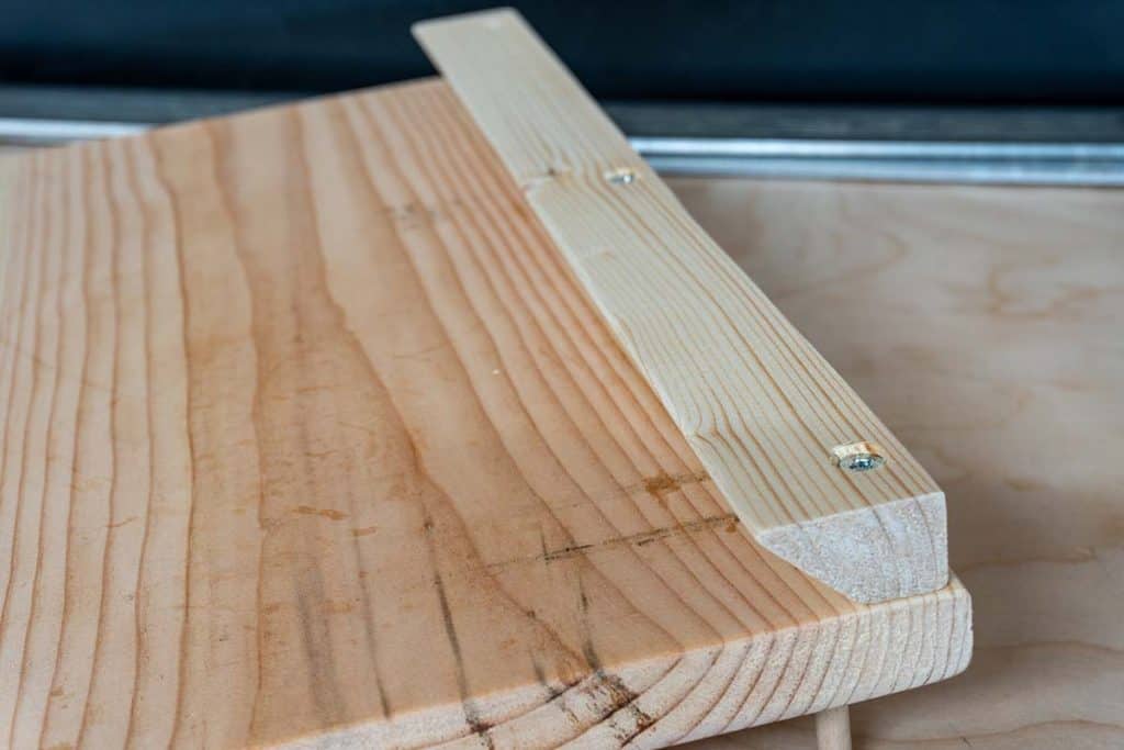 Cleat on back of wrench holder