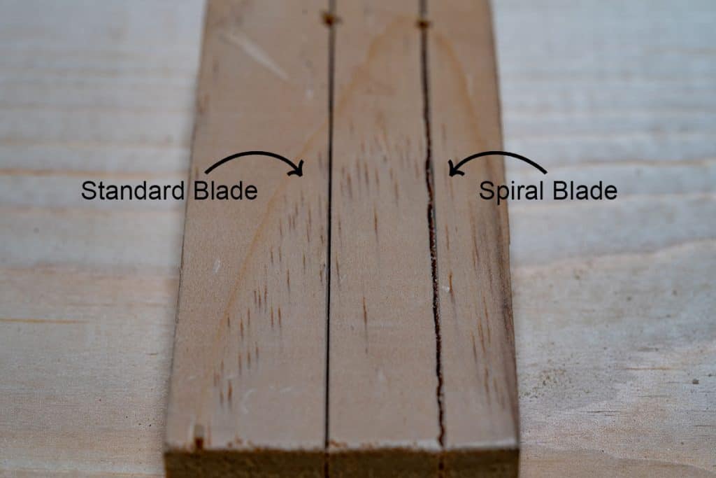 Scroll saw blade comparison on straight lines